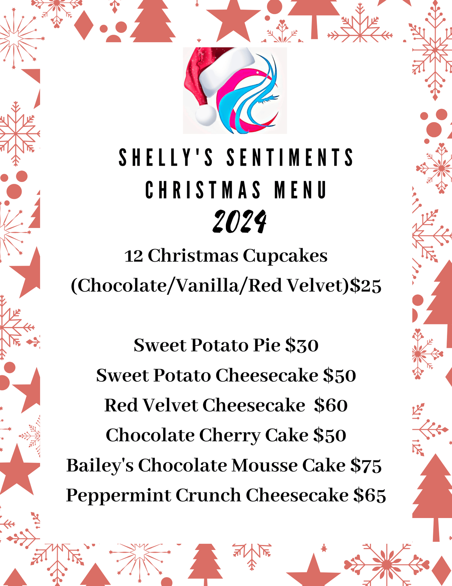 Shelly’s Sweet Christmas Menu